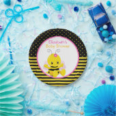 Sweet Baby Bee Meisje Baby shower Papier Bord (Feest)
