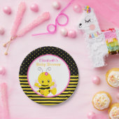 Sweet Baby Bee Meisje Baby shower Papier Bord (Feest)