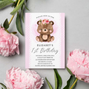 Sweet Baby Beer Woodland Birthday Party Invitation Kaart