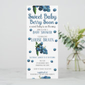 Sweet Baby Berry Soon Baby shower Invitation Aankondiging (Staand voorkant)