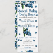 Sweet Baby Berry Soon Baby shower Invitation Aankondiging (Voorkant / Achterkant)