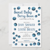 Sweet Baby Berry Soon Baby shower Invitation Kaart (Voorkant)