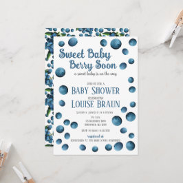 Sweet Baby Berry Soon Baby shower Invitation Kaart
