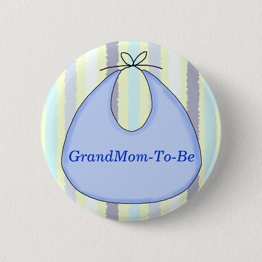 Sweet Baby Bib Shower Grandmoeder Pin Button (Voorkant)