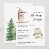 Sweet Baby Bird Genderneutraal Nesting Party Kaart (Voorkant / Achterkant)