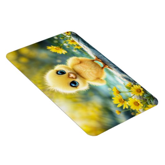 Sweet baby bird spring weide gele bloemen magneet (Rechterzijde)