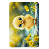 Sweet baby bird spring weide gele bloemen magneet (Verticaal)