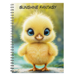 Sweet baby bird spring weide gele bloemen notitieboek