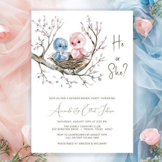 Sweet Baby Birds Geslacht onthullen partij Kaart