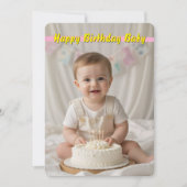 Sweet Baby Birthday Card – Instant Download Kaart (Voorkant)