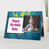 Sweet Baby Birthday Kaart – Instant Download (Voorkant)
