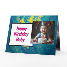 Sweet Baby Birthday Kaart – Instant Download