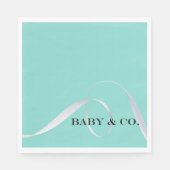 Sweet Baby Blauwgroen Blue Sprinkle Shower Party Servetten (Voorkant)