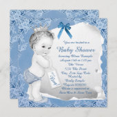 Sweet Baby Blue Baby shower Kaart (Voorkant / Achterkant)