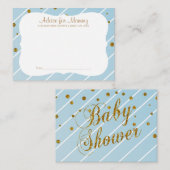 *Sweet Baby Blue en Gold Confetti - Advies (Voorkant / Achterkant)