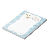 Sweet Baby Blue en Gold Confetti - Advies Notitieblok