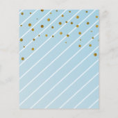 Sweet Baby Blue en Gold Confetti Baby Boy - Bingo Flyer (Achterkant)