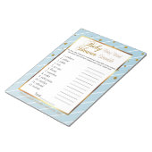 Sweet Baby Blue en Gold Confetti - Scramble Notitieblok (Schuin)