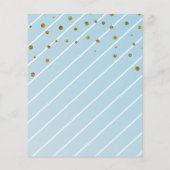 Sweet Baby Blue en Gold Confetti - Word Scramble Flyer (Achterkant)