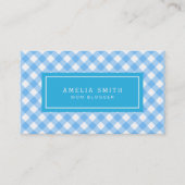 Sweet Baby Blue Gingham Contactkaartje (Voorkant)