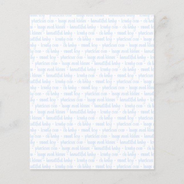 Sweet Baby Blue Scrapbook Paper (Voorkant)