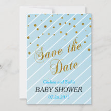 Sweet Baby Boy Blue & Gold Confetti | BABY SHOWER