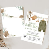 Sweet Baby Boy Boho Kleding Baby shower Kaart