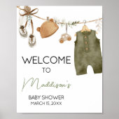 Sweet Baby Boy Boho Kleding Baby shower Welkom Poster (Voorkant)