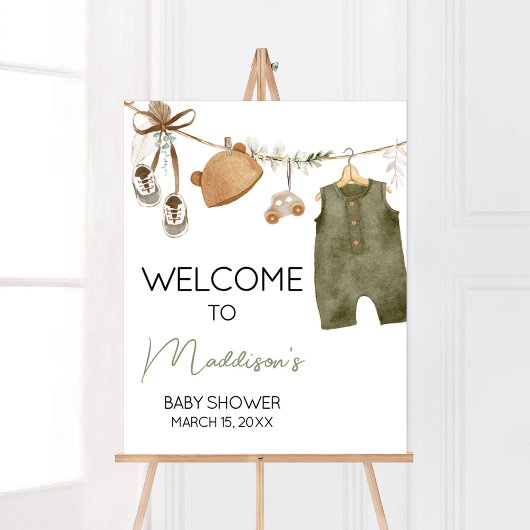 Sweet Baby Boy Boho Kleding Baby shower Welkom Poster