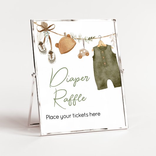 Sweet Baby Boy Boho Kleding Luier Raffle Poster
