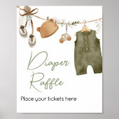 Sweet Baby Boy Boho Kleding Luier Raffle Poster (Voorkant)