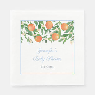 Sweet Baby Boy Citrus Sinaasappels Baby shower Par Servet