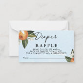 Sweet Baby Boy Clementine Boy Diaper Raffle Notitiekaartje (Voorkant)