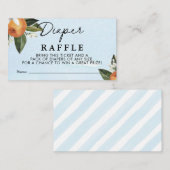 Sweet Baby Boy Clementine Boy Diaper Raffle Notitiekaartje (Voorkant / Achterkant)