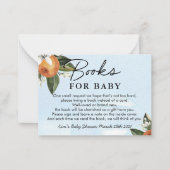 Sweet Baby Boy Clementine Shower Boeken voor Baby Notitiekaartje (Voorkant)