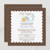 Sweet Baby Boy & Cross Heilige Baptisme Kaart (Voorkant / Achterkant)