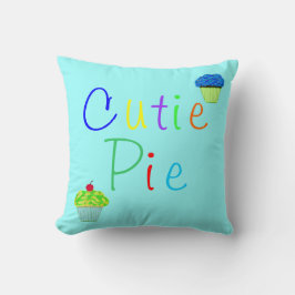 Sweet Baby Boy Cutie Taart Geel Blauw Cupcakes Kussen