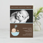 Sweet Baby Boy Foto geboorteaankondigingen Aankondiging (Staand voorkant)