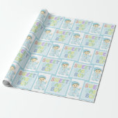Sweet Baby Boy in Blauw Baby shower Schattige Past Cadeaupapier (Uitgerold)