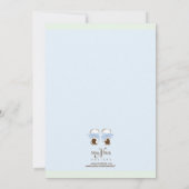 Sweet Baby Boy Saddle Shoe Shower Uitnodiging (Achterkant)