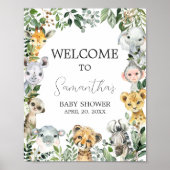 Sweet Baby Boy Safari Baby shower Welkom Poster (Voorkant)
