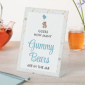 Sweet Baby Boy Shower Gummy Beer Guessing spel Reclamebord Met Voetstuk (Insitu)