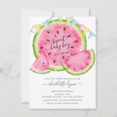 Sweet Baby Boy Watermelon Baby shower Invitation Kaart (Voorkant)
