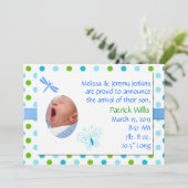 Sweet Baby Boy's geboorte aankondiging (Staand voorkant)