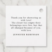 Sweet Baby brouwt Halloween Baby shower Bedankjes Labels (Achterkant)