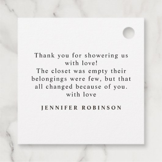 Sweet Baby brouwt Halloween Baby shower Bedankjes Labels (Achterkant)