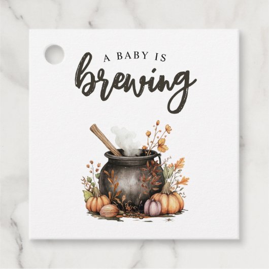 Sweet Baby brouwt Halloween Baby shower Bedankjes Labels (Voorkant)
