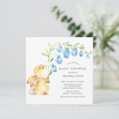 Sweet Baby Bunny Baby shower Invitation Kaart (Staand voorkant)