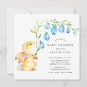 Sweet Baby Bunny Baby shower Invitation Kaart (Voorkant)