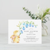 Sweet Baby Bunny Baby shower Invitation Kaart (Staand voorkant)
